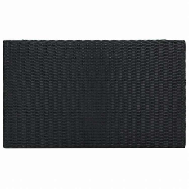 vidaXL ガーデンバー5点セット クッション付き ポリラタン製 ブラック家具 アウトドア家具 屋外家具セット(代引不可)