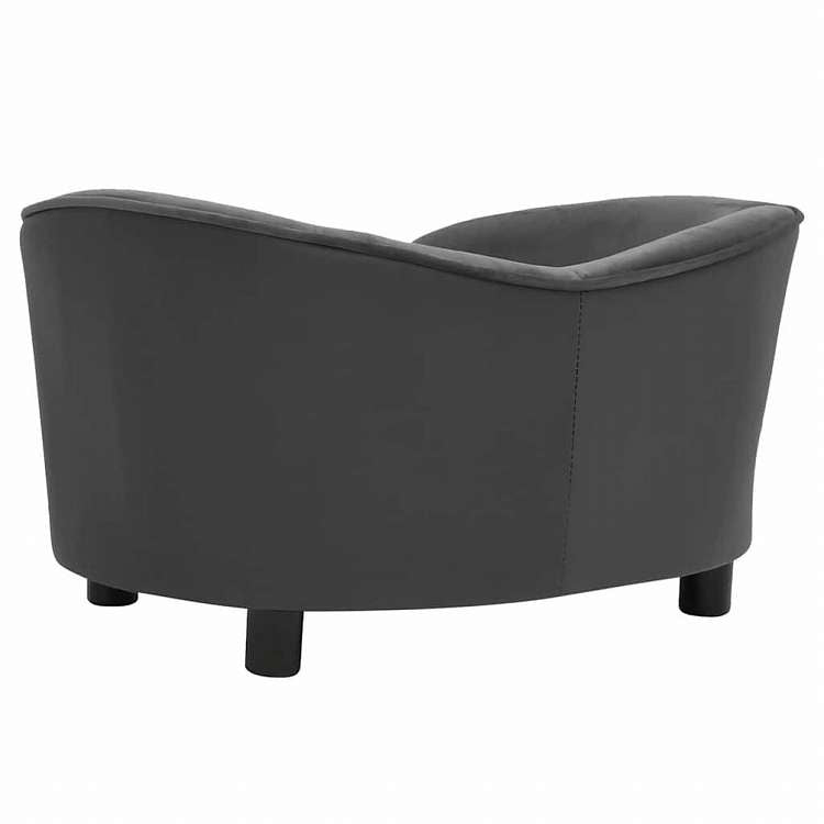 vidaXL 犬用ソファ ダークグレー 69x49x40cm プラッシュ&合成皮革製動物&ペット用品 ペット用品 犬用品 犬用ベッド(代引不可)