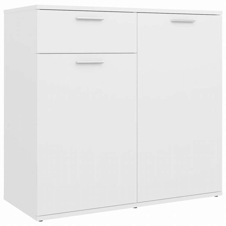 vidaXL サイドボード ホワイト 80x36x75 cm エンジニアリングウッド家具 キャビネット&収納 サイドボード(代引不可)