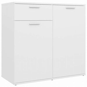 vidaXL サイドボード ホワイト 80x36x75 cm エンジニアリングウッド家具 キャビネット&収納 サイドボード(代引不可)