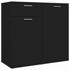 vidaXL サイドボード ブラック 80x36x75cm エンジニアリングウッド家具 キャビネット&収納 サイドボード(代引不可)