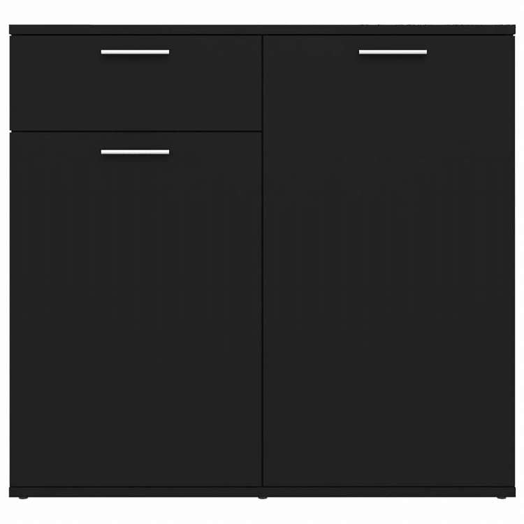 vidaXL サイドボード ブラック 80x36x75cm エンジニアリングウッド家具 キャビネット&収納 サイドボード(代引不可)