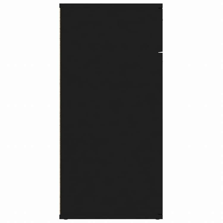 vidaXL サイドボード ブラック 80x36x75cm エンジニアリングウッド家具 キャビネット&収納 サイドボード(代引不可)
