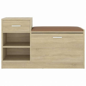 vidaXL シューズベンチ ソノマオーク 94.5x31x57cm エンジニアリングウッドホーム&ガーデン 家事用品 収納&オーガナイザー 衣類・ワードローブ収納 シューズラック・整理収納(代引不可)