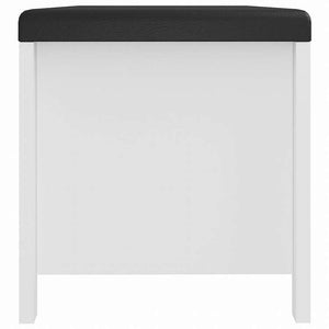 vidaXL シューズベンチ クッション付き ホワイト 104x40x45cm エンジニアリングウッド家具 キャビネット&収納 収納チェスト(代引不可)