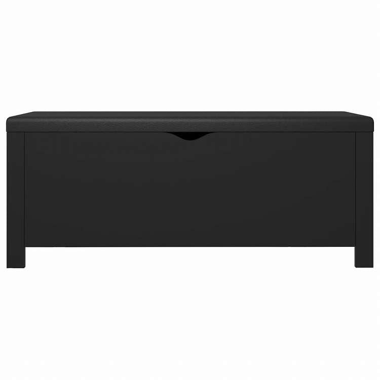 vidaXL シューズボックス クッション付き ブラック 104x40x45cm エンジニアリングウッド家具 キャビネット&収納 収納チェスト(代引不可)