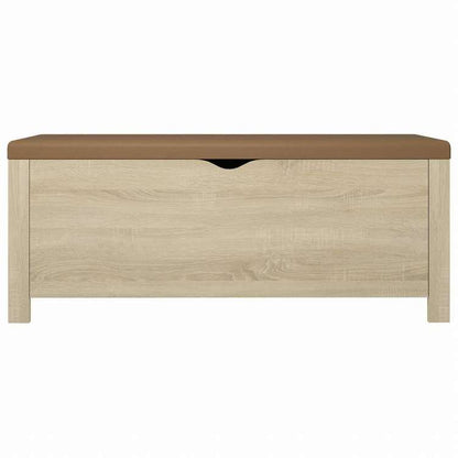 vidaXL シューズボックス クッション付き ソノマオーク 105x40x45cm エンジニアリングウッド家具 キャビネット&収納 収納チェスト(代引不可)