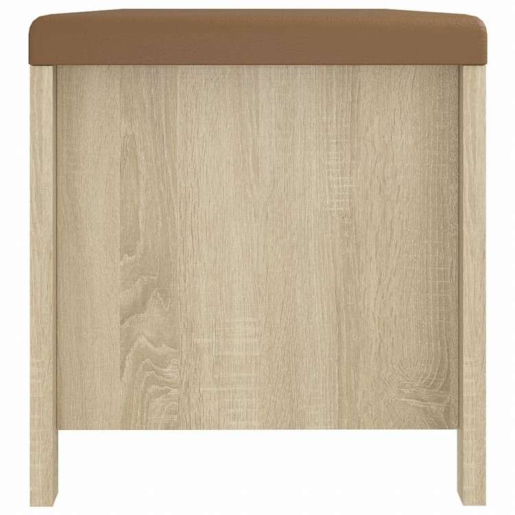 vidaXL シューズボックス クッション付き ソノマオーク 105x40x45cm エンジニアリングウッド家具 キャビネット&収納 収納チェスト(代引不可)