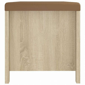 vidaXL シューズボックス クッション付き ソノマオーク 105x40x45cm エンジニアリングウッド家具 キャビネット&収納 収納チェスト(代引不可)
