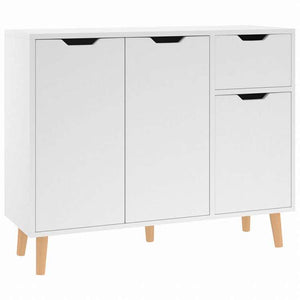 vidaXL サイドボード ホワイト 90x30x72 cm エンジニアリングウッド家具 キャビネット&収納 サイドボード(代引不可)