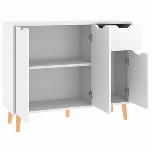 vidaXL サイドボード ホワイト 90x30x72 cm エンジニアリングウッド家具 キャビネット&収納 サイドボード(代引不可)