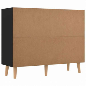 vidaXL サイドボード ブラック 90x30x72cm エンジニアリングウッド家具 キャビネット&収納 サイドボード(代引不可)