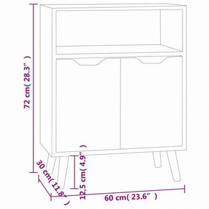 vidaXL サイドボード ホワイト 60x30x72cm エンジニアリングウッド家具 キャビネット&収納 サイドボード(代引不可)