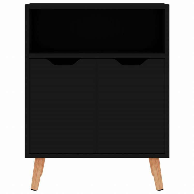 vidaXL サイドボード ブラック 60x30x72cm エンジニアリングウッド家具 キャビネット&収納 サイドボード(代引不可)