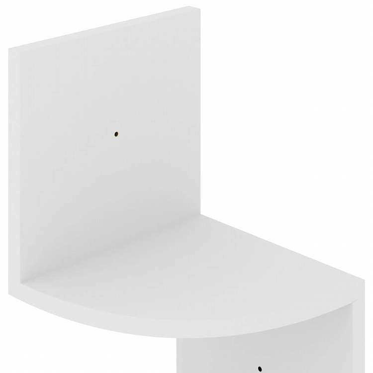 vidaXL ウォールコーナーシェルフ ホワイト 19x19x123cm エンジニアリングウッド家具 棚 壁面収納棚・壁面ラック(代引不可)