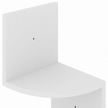 vidaXL ウォールコーナーシェルフ ホワイト 19x19x123cm エンジニアリングウッド家具 棚 壁面収納棚・壁面ラック(代引不可)