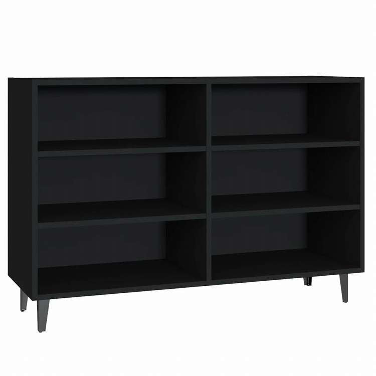 vidaXL 806041 vidaXL サイドボード ブラック 103.5x35x70cm エンジニアリングウッド家具 キャビネット&収納 サイドボード(代引不可)