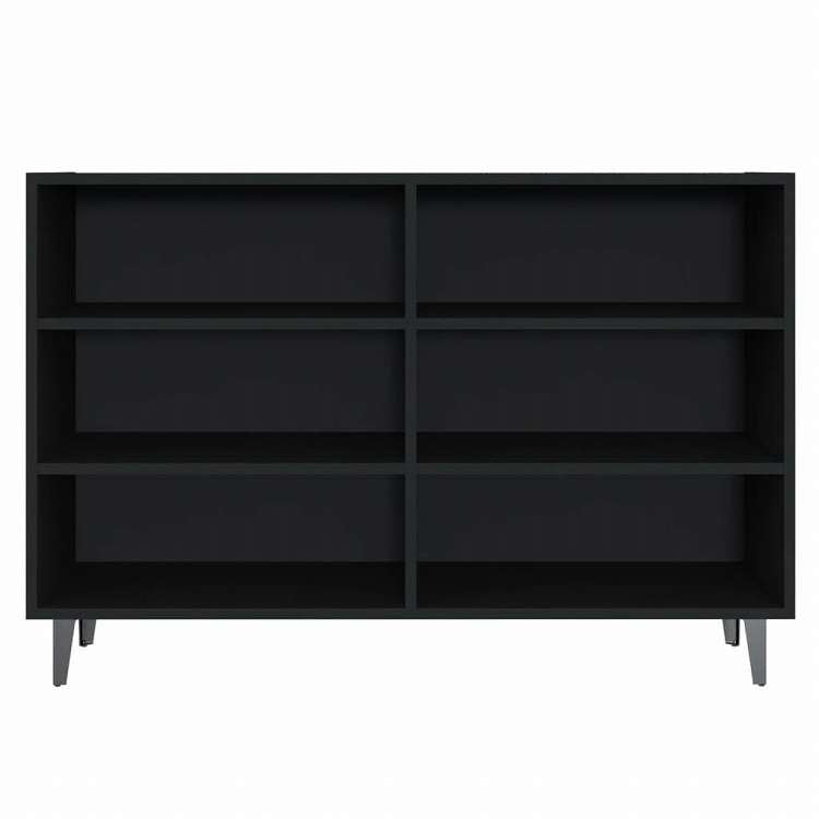 vidaXL 806041 vidaXL サイドボード ブラック 103.5x35x70cm エンジニアリングウッド家具 キャビネット&収納 サイドボード(代引不可)