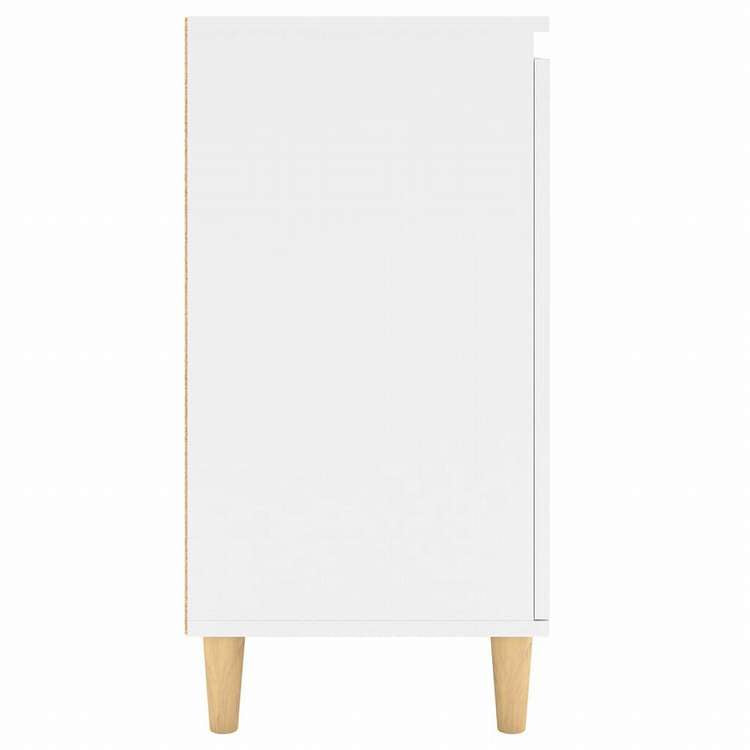 vidaXL サイドボード 無垢材脚付き ホワイト 60x35x70 cm エンジニアリングウッド家具 キャビネット&収納 サイドボード(代引不可)
