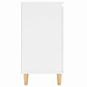 vidaXL サイドボード 無垢材脚付き ホワイト 60x35x70 cm エンジニアリングウッド家具 キャビネット&収納 サイドボード(代引不可)