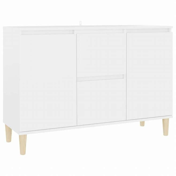 vidaXL サイドボード ホワイト 101x35x70cm エンジニアリングウッド家具 キャビネット&収納 サイドボード(代引不可)