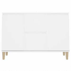 vidaXL サイドボード ホワイト 101x35x70cm エンジニアリングウッド家具 キャビネット&収納 サイドボード(代引不可)