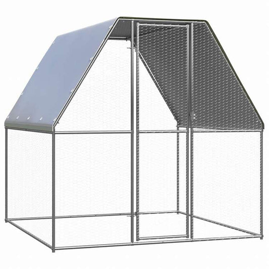vidaXL 屋外鶏用ケージ 2x2x2 m 亜鉛メッキ鋼製動物&ペット用品 ペット用品 小動物用品 小動物 飼育・ケージ(代引不可)