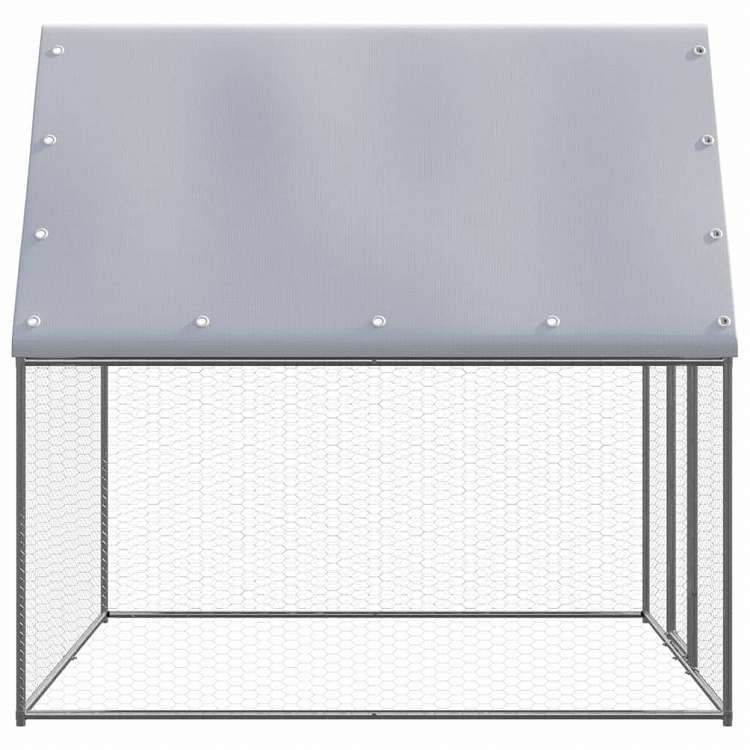 vidaXL 屋外鶏用ケージ 2x2x2 m 亜鉛メッキ鋼製動物&ペット用品 ペット用品 小動物用品 小動物 飼育・ケージ(代引不可)