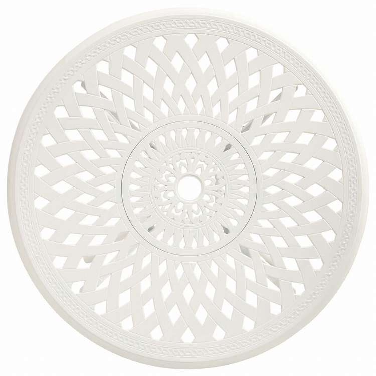 vidaXL ビストロ 5点セット アルミ鋳物 ホワイト家具 アウトドア家具 屋外家具セット(代引不可)