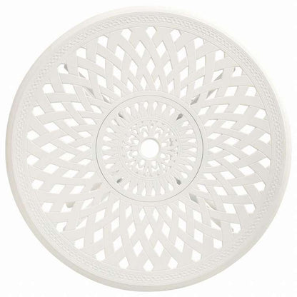 vidaXL ビストロ 5点セット アルミ鋳物 ホワイト家具 アウトドア家具 屋外家具セット(代引不可)