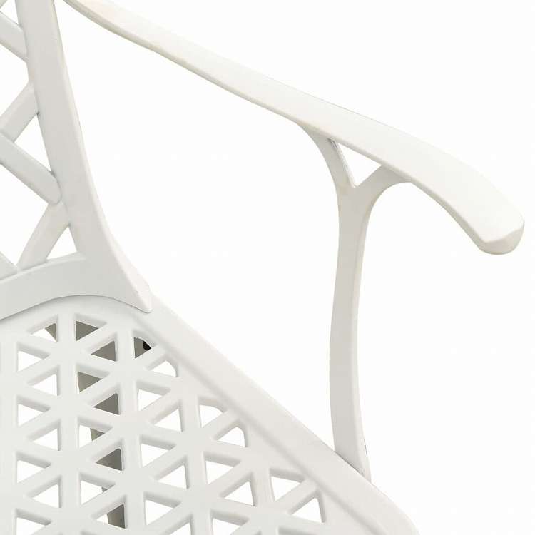 vidaXL ビストロ5点セット アルミ鋳造 ホワイト家具 アウトドア家具 屋外家具セット(代引不可)