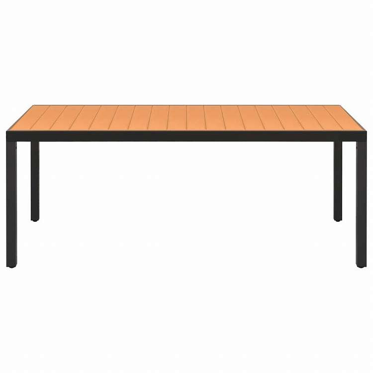 vidaXL ガーデンダイニング9点セット アルミ製 ブラック家具 アウトドア家具 屋外家具セット(代引不可)