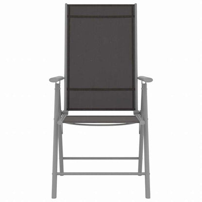 vidaXL ガーデンダイニング7点セット アルミ製 シルバー&ブラック家具 アウトドア家具 屋外家具セット(代引不可)