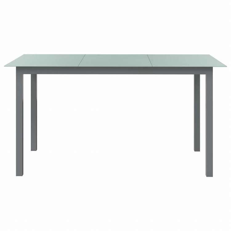 vidaXL ガーデンダイニング7点セット アルミ製 シルバー&ブラック家具 アウトドア家具 屋外家具セット(代引不可)