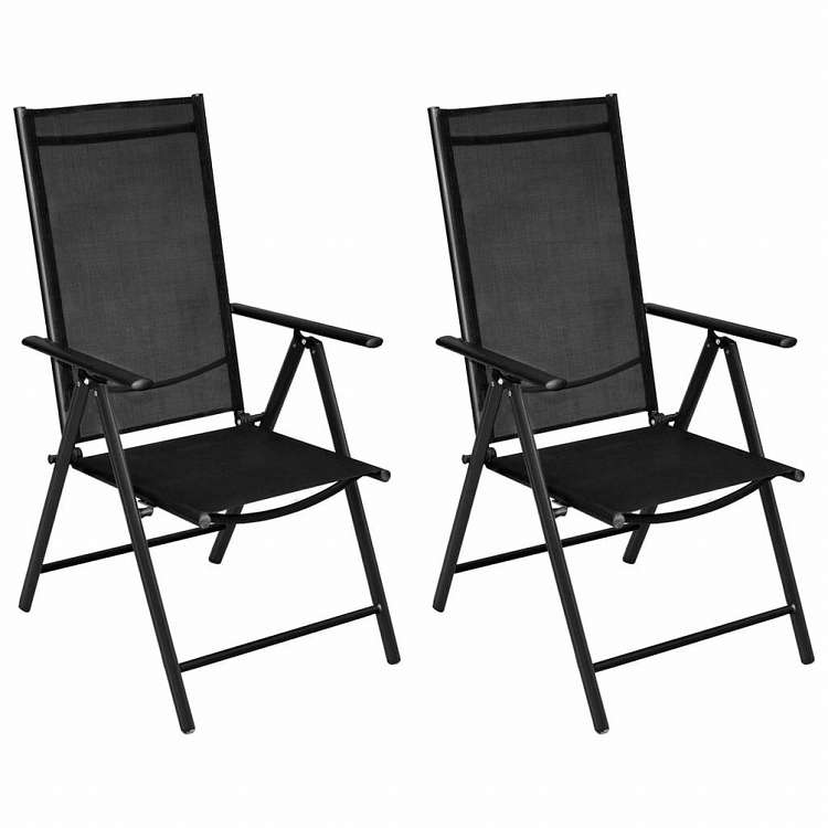 vidaXL ビストロ 3点セット アルミ製&合成繊維 ブラック家具 アウトドア家具 屋外家具セット(代引不可)