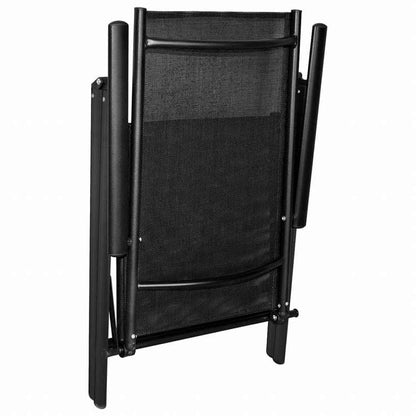 vidaXL ビストロ 3点セット アルミ製&合成繊維 ブラック家具 アウトドア家具 屋外家具セット(代引不可)