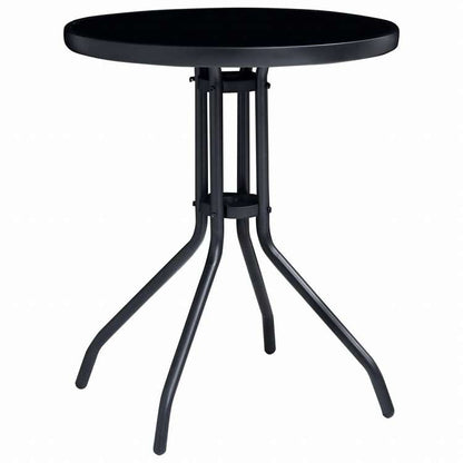 vidaXL ビストロ 3点セット アルミ製&合成繊維 ブラック家具 アウトドア家具 屋外家具セット(代引不可)