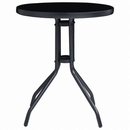 vidaXL ビストロ 3点セット アルミ製&合成繊維 ブラック家具 アウトドア家具 屋外家具セット(代引不可)