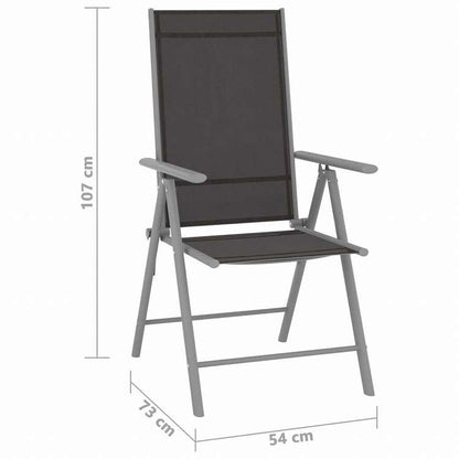vidaXL ビストロ 5点セット アルミ製&合成繊維 シルバー家具 アウトドア家具 屋外家具セット(代引不可)