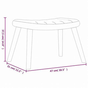 vidaXL 327755 vidaXL ロッキングチェア スツール付 ダークグレー ベルベット家具 チェア ロッキングチェア(代引不可)