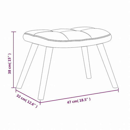 vidaXL リラックスチェア スツール付 クリームホワイト ベルベット家具 チェア アームチェア・リクライニングチェア・スリーピングチェア(代引不可)