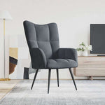 vidaXL 328074 vidaXL リラックスチェア ダークグレー ベルベット家具 チェア アームチェア・リクライニングチェア・スリーピングチェア(代引不可)