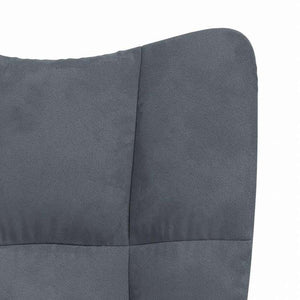 vidaXL 328074 vidaXL リラックスチェア ダークグレー ベルベット家具 チェア アームチェア・リクライニングチェア・スリーピングチェア(代引不可)
