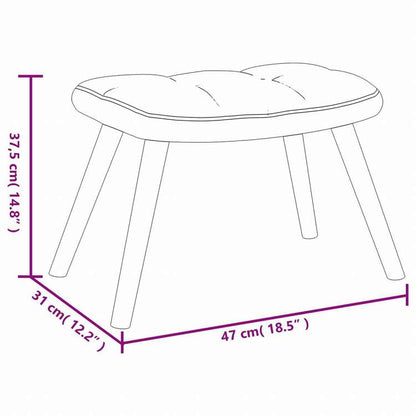 vidaXL ロッキングチェア スツール付 ブラック ベルベット家具 チェア ロッキングチェア(代引不可)
