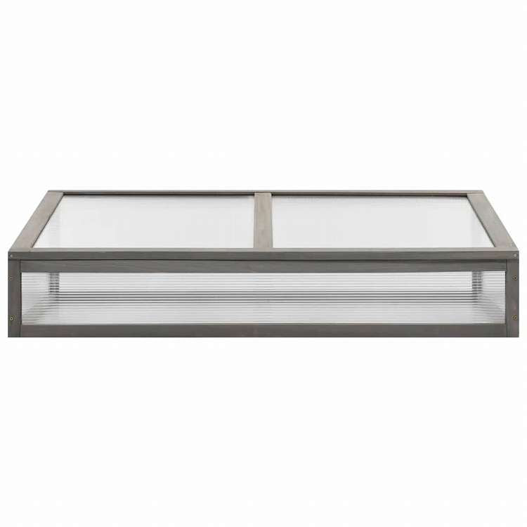 vidaXL 温室付きレイズドベッド 110x54x120 cm モミ無垢材ホーム&ガーデン 芝&ガーデン ガーデニング 鉢植え・プランター(代引不可)