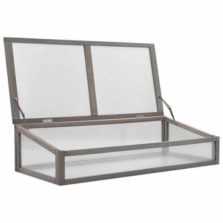 vidaXL 温室付きレイズドベッド 110x54x120 cm モミ無垢材ホーム&ガーデン 芝&ガーデン ガーデニング 鉢植え・プランター(代引不可)