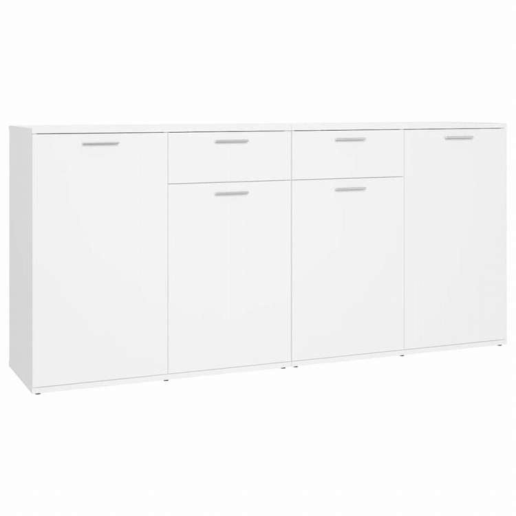 vidaXL サイドボード ホワイト 160x36x75cm エンジニアリングウッド (2x805770)家具 キャビネット&収納 サイドボード(代引不可)