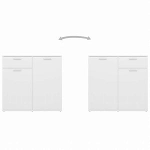 vidaXL サイドボード ホワイト 160x36x75cm エンジニアリングウッド (2x805770)家具 キャビネット&収納 サイドボード(代引不可)