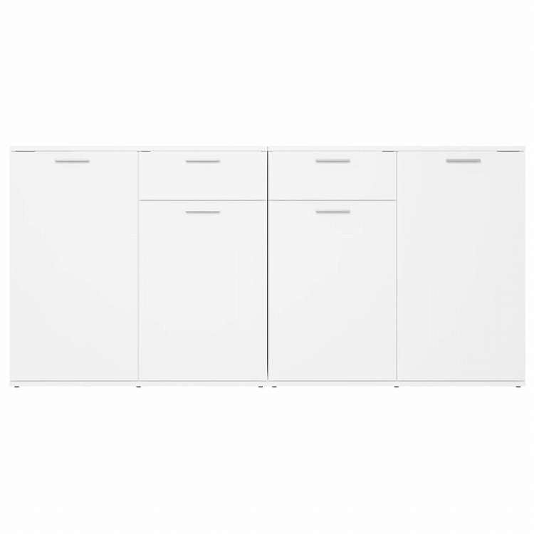 vidaXL サイドボード ホワイト 160x36x75cm エンジニアリングウッド (2x805770)家具 キャビネット&収納 サイドボード(代引不可)