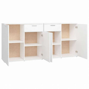 vidaXL サイドボード ホワイト 160x36x75cm エンジニアリングウッド (2x805770)家具 キャビネット&収納 サイドボード(代引不可)